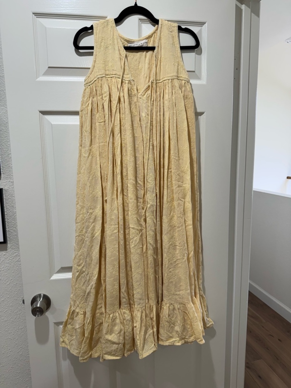 Daughters of India Pale Yellow Maxi Dress Skirt